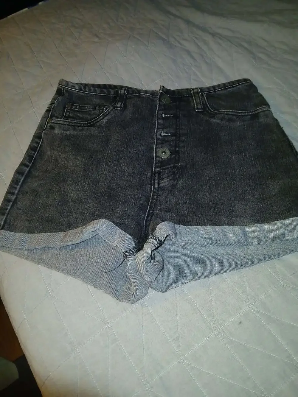 FB Sister High Waist Button Fly Denim Shorts Size M